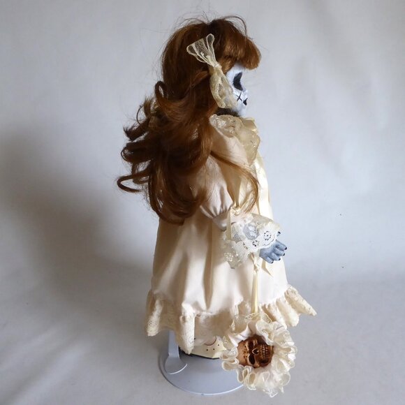 OOAK 17” SCARY POSSESSED HORROR UNDEAD DEMON DOLL SKULL IN PURSE PROP ODDITY - Picture 4 of 14